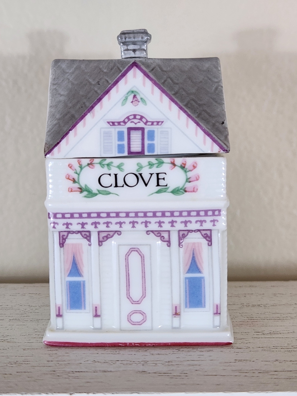 Vintage Lenox Fine Porcelain Spice Village  "CLOVE" Cottage House 1989